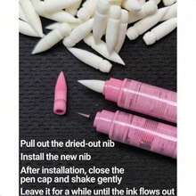 Universal Liquid Acrylic Pen Replacement Tips, Acrylic Brush Replacement Soft Tips - White, Durable, High Quality, Perfect For Art And Craft Projects, Craft Supplies | Art Supplies | Smooth Writing Pen Replacement Tips - A - View 1