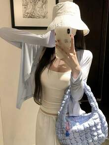 Sexy Padded Camisole Tank Top For Women, Slim Fit Waist, Brushed Fabric, Autumn/Winter Innerwear - Apricot - View 3