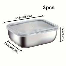 Stainless Steel Food Storage Containers, Reusable Lunch Prep Boxes, Stackable, Leak-Proof, Suitable For Kitchen, Outdoor Camping, Dorm And Office - Multicolor - View 14