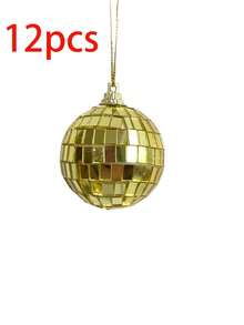 24/12/2pcs Gold Disco Ball Holiday Decorations, Halloween/Christmas Cool Fun Hanging Balls, Large Party Decor, Suitable For DJ, Nightclub, Stage, Bar, Party, Back To School, Wedding And Holiday Decoration - Gold - View 32