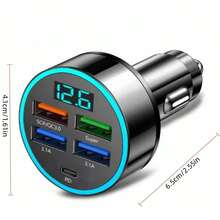 1pc USB PD Type-C Car Charger Adapter, Luxury Style, Suitable As Holiday/Birthday Gift - A - View 12