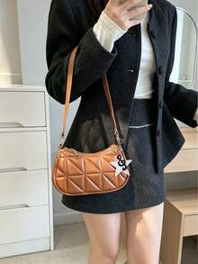 Ladies' New Versatile Underarm Bag - Korean Version With Diamond Pattern, Crossbody Bag, Solid Color, Easy And Elegant Texture, Single Shoulder Bag - Multicolor - View 10