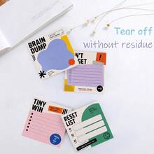 4-Piece Set, 200 Sheets Total, Efficient Sticky Notes, Brainstorming "Don't Forget" "Small Achievement" "Reset" Checklist Memo Pads, Self-Adhesive Reminder Notes, Suitable For Office, School, Work, Desk - 50 Pages/book - View 10