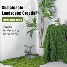 Huamanyuancraft 100cm * 100cm 人造苔蘚地毯 水景仿生草坪 仿真苔蘚微景裝飾 盆栽盆景地被苔蘚墊 苔蘚裝飾仿真苔蘚 - 墨綠色1m*1m/39.37inch*39.37inch - 查看 11