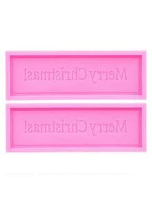 2pcs/Set Liquid Silicone Material Silicone Mold English Letter Merry Christmas! Happy New Year! Square Chocolate Mold Suitable For Christmas And New Year - View 14