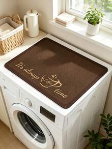 1pc Brown Coffee Print Diatomite Drying Mat, Super Absorbent Non-Slip Countertop Mat, Heat Resistant & Oil-Proof Pad For Coffee Machine, Coffee Bar Kitchen Decor, Christmas Gift - Coffee Brown - View 7