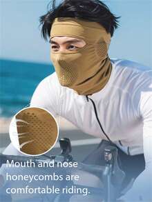 Open Top Cycling Face Mask: Sun Protection, Warmth, High Elasticity, Unisex, Suitable For Motorcycle Riding, Skiing And Mountaineering, Windproof And Cold-Proof Neck Guard Mask - Multicolor - View 1