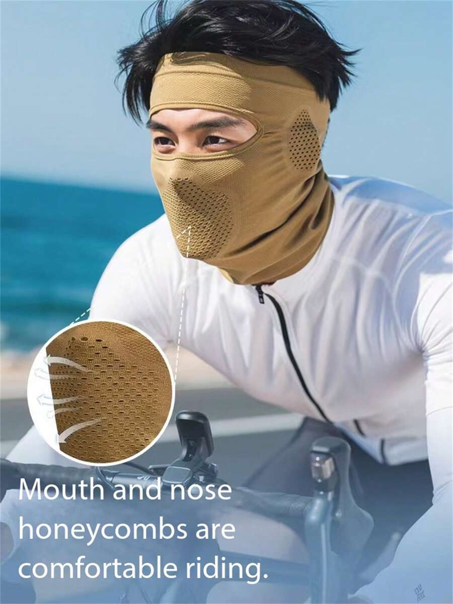 Open Top Cycling Face Mask: Sun Protection, Warmth, High Elasticity, Unisex, Suitable For Motorcycle Riding, Skiing And Mountaineering, Windproof And Cold-Proof Neck Guard Mask - Multicolor - View 1