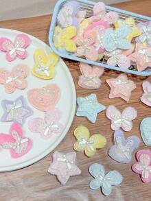 6/12Pcs Sweet Plush Hair Clips, Sparkling Heart Star Rabbit Butterfly Hair Clips, Cute Bow Decor Children Hair Clips, Sweet Dopamine Style Girls Hair Accessories, Suitable For Daily/Outing/Party Use. - Multicolor - View 4