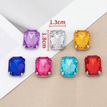 20 buah Rhinestone Akrilik Bentuk Segi Delapan, Persegi Panjang, dan Persegi Panjang Panjang Berwarna-warni, Dijahit Tangan, untuk Pembuatan Perhiasan DIY, Kerajinan Tangan, dan Aksesoris Pakaian. - WAQ0062 - View 2
