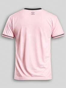 Miami #10 Custom Men's Soccer Jersey & Customizable Name & Number & Round Neck Lightweight Soccer Sports Top & Suitable For Soccer Matches, Training, Daily Wear, Gifts - Pink - View 5