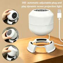 360° Rotating LED Starry Ocean Projection Night Light, Dynamic Projector, USB Plug-In Atmosphere Lamp, Bedroom Living Room Game Room Decorative Light, Ocean Creature Theme Projector, Christmas Valentine's Day Birthday Gift, Top Choice Bedroom Ceiling Light - Multicolor - View 4