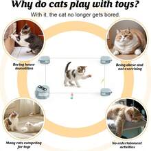 Wireless Remote Control Interactive Cat Chaser Toy, Relieves Indoor Cat Boredom, Unsupervised Self-Entertainment Cat Toy, Smart Pet Boredom Relief Product With Simulated Bird Sounds, Remote Control Electric Cat Chaser, Remote Control Smart Cat Chaser Toy - View 4