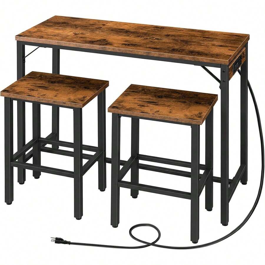 Folding Tables & Chairs - Brown - View 1