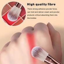 20pcs And 1pc Gift Makeup Brushes Set, Soft Dense Cosmetic Brushes For Foundation Powder Blush Eyeshadow Concealer Contour Highlight, Complete Face & Eye Makeup Brush Kit, Handles For Makeup Beginners And Daily & Party Makeup Application - Multicolor - View 5