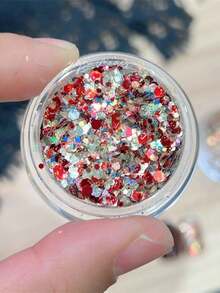 1 Kotak Musim Gugur, Kuku Musim Gugur/Musim Dingin Baru, Glitter Merah Campuran untuk Seni Kuku, Serpihan Tipis Berkilau Berbagai Ukuran, Kilau Cemerlang - MultiWarna - View 3