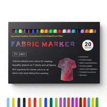 12/24 Warna Spidol Lukis Kain, Tahan Air & Tahan Pudar, Spidol Seni Tekstil untuk DIY Kaos, Mewarnai Sepatu, Kerajinan Tangan, Perlengkapan Sekolah - Pena lukis kain - View 20