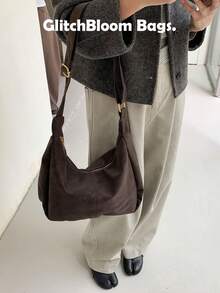 Korean Style Matte Vintage Shoulder Bag For Women 2026 New Autumn/Winter Versatile Crossbody Bag Large Capacity Commuter Tote Bag - Coffee - View 3