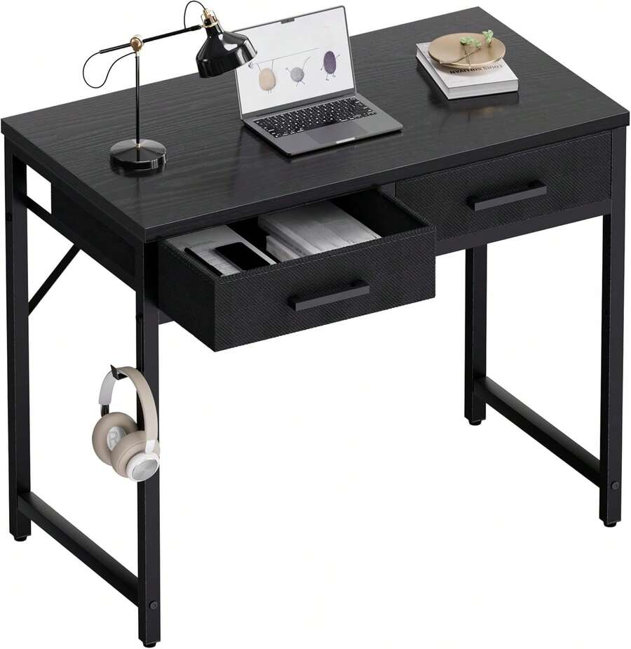 Roller Computer Table - Negro - View 1