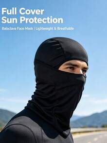 1pc Unisex Solid Color Balaclava Headwear, Cycling Head Cover, Motorcycle Specific Style, Suitable For Daily Use And Outdoor Travel, Hiking, Climbing, Skiing And Other Various Scenarios, Motorcycle Head Cover - C - View 14