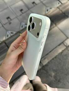 1件極簡軟觸感霧面淺綠色手機殼，適用於 Apple 18 Pro Max 17 Pro Max 16 15 14 13 Pro Max/Pro，半透明防震防摔軟保護套 - 淺綠 - 查看 5