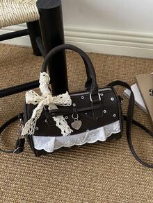 This Stylish Retro Lace Bow Mini Handbag Can Easily Hold Everyday Essentials And Also Makes A Perfect Gift For A Friend. - Multicolor - View 6