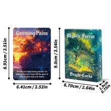 50pcs Mysterious Forest Oracle Guidance Cards, Bar Party Team Building Dinner Interactive Tabletop Game Tarot Cards - Multicolor - View 8