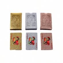 5pcs Viral Gold Foil Poker Cards, Luxury Gold Rose Design, Cross-Border Ready Stock, Thickened PVC Waterproof Game Cards - Multicolor - View 4