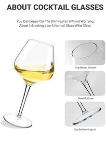 2/4/6PCS Floating Plastic Wine Glass Unbreakable Transparent Wine Glasses Tritan Plastic Dishwasher Glassware Suitable For Camping Parties - Transparent - View 8