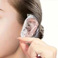 100/200 Pcs Disposable Retractable Earmuffs, Simple Design, Protect Ears, Prevent Water From Entering Ears, Shower Earmuffs, Transparent Earmuffs, Swimming, Hairdressing, Hair Dyeing, Perming, Bathing, Shampooing, Ear Protection - Earmuffs - View 9