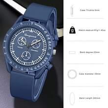 Đồng hồ đeo tay nữ thời trang thể thao dây silicone máy quartz - Silicon 3 mắt - Xem 7