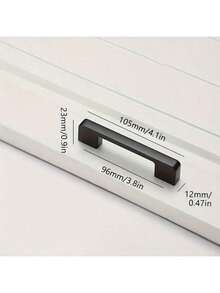 1/6 قطع مقابض خزانة من سبيكة الألومنيوم السوداء، مقابض أدراج الحمام، مقابض أبواب الخزانة، مقابض الأثاث - الأسود - مشاهدة 13