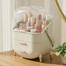 LIVINGANDHOME 14 Colors Multi-Function Makeup Storage Case, Cosmetics Organizer, Jewelry Organizer Case, Finishing Box, Makeup Storage Box, Cosmetic Box, JewelryBox, Makeup Organizer, Makeup Storage Organizer,Cabinet Decorative - Light Green - View 4