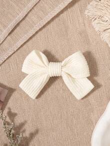 6pcs Vintage Ribbed Bow Hair Clips Classic French Fabric Bowknot Hair Clips, Cute Women's Hair Accessories Gift For Autumn/Winter - Multicolor - View 7
