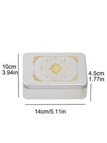 Tarot Card Storage Box, Suitable For Tarot Decks And Playing Cards. Sun And Moon Patterned Card Storage Box. Portable Storage Box. Can Hold A Whole Deck Of Tarot Cards. Small And Lightweight Storage Boxes Are Auxiliary Items Used In Divination Games - Multicolor - View 10