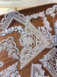 1 Pack 30pcs PET Vintage Lace Border Stickers, Decorative Scrapbooking Diary Collage Material - DT1857 - View 3