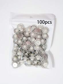 50/100/200顆/組 13.8mm 水鑽珠，時尚多色水鑽裝飾珠，適用於手工藝製作，多色向日葵、雙色水鑽向日葵、手工縫製向日葵，DIY手工水鑽花朵 - 13.8mm太陽花 - 查看 17
