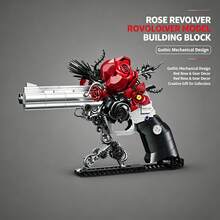 2052pcs Robot Themed Building Blocks, 3D Assembly Puzzle Toy, Green Robot Rose Gun Flight Simulator Optional, Suitable For Model Enthusiasts, Enhances Spatial Thinking And Imagination, Home Decor, Birthday And Holiday Gift, Commemorative Collectible - Multicolor(Bag) - View 4
