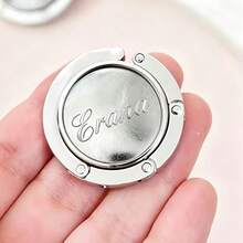 Personalized Engraved Folding Wallet Hook, Customizable Name/Initial/Table Number, Foldable, Suitable For Women's Bag Storage, Desktop Hook, Wedding Guest Gift, Wallet Holder, Office Accessory - Multicolor - View 9