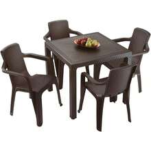 Outdoor Table & Chair Sets - Brown - View 1