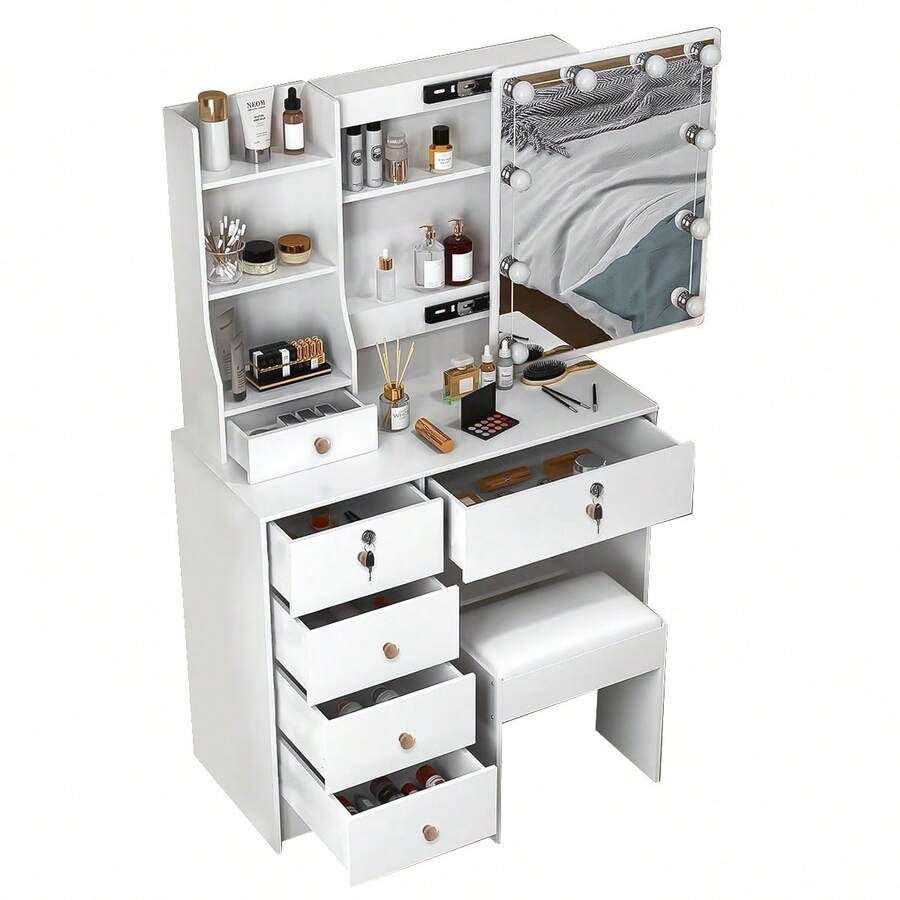 Vanities & Vanity Benches - White - View 1