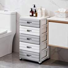 EZIFY 4/5/6-Tier Drawer Storage Cabinet, Modern Minimalist Design, Space-Saving Multi-Drawer Organizer, Portable Unit For Keys/Masks/Small Items, For Entryway/Hallway/Bedroom. - 6-tier White/Grey - View 4
