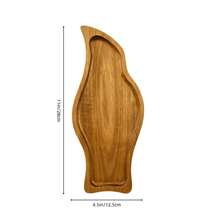 1/2/3pcs Wooden Serving Tray, Multi-Use Food Tray For Cookies, Fruit, Tea Cup, Kitchen Decor, Suitable For Living Room, Cafe, Back To School & Holiday Party - Khaki - View 2