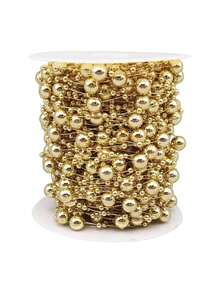 1 Roll Multi-Color Pearl Beaded Garland String, Faux Pearl Rope, Suitable For Christmas Tree, Wreath, Gift Wrapping, Wedding, Party, DIY Handmade Decoration - Multicolor - View 15