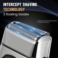 Hatteker 1 bộ máy cạo râu và tông đơ tóc điện 2 trong 1 cho nam, dao cạo điện điều chỉnh nhiều tốc độ - Nhiều màu - Xem 6