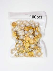 50/100/200顆/組 13.8mm 水鑽珠，時尚多色水鑽裝飾珠，適用於手工藝製作，多色向日葵、雙色水鑽向日葵、手工縫製向日葵，DIY手工水鑽花朵 - 13.8mm太陽花 - 查看 21