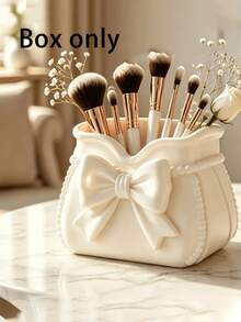 Tempat Kuas Makeup Pita Merah Muda Cetak 3D, Kotak Penyimpanan Kosmetik, Tempat Pena Meja Multifungsi, Rak Display Kecantikan Berbentuk Tas Makeup, Rak Penyimpanan Alat Makeup Meja Rias, Rak Penyimpanan Perawatan Kulit Kamar Mandi, Dekorasi Meja, Wadah Penyimpanan Kecantikan Gaya Feminin - MultiWarna - View 12