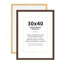 Mosearon 1 Set 30x40cm Photo Frame, 12x16in Certificate Frame, A4 Poster Frame Without Mat, Acrylic Transparent Panel, Suitable For Living Room, Bedroom, Gallery Wall Decor, Brown Frame For Picture Display Only - Brown - View 19