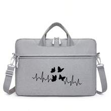 1pc Laptop Bag With Minimalist Butterfly Print, 2 Sizes Available, Adjustable Comfortable Shoulder Strap, College, Daily Commute, Office, Durable Handle, Multi-Functional One Shoulder & Hand Carry, Unisex, All Season, Multi-Color, & Versatile Laptop Bag - Laptop Bag - View 18