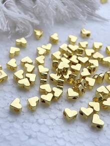 Mixed Set (50/30 Pcs) Bright Gold Spacer Beads – DIY Jewelry Findings For Bracelets, Necklaces, And Earrings - Gold - View 2